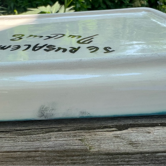 Vintage Ceramic Signed Jerusalem Tray or Dish School of Fish Preowned 6.75” L - Picture 6 of 14